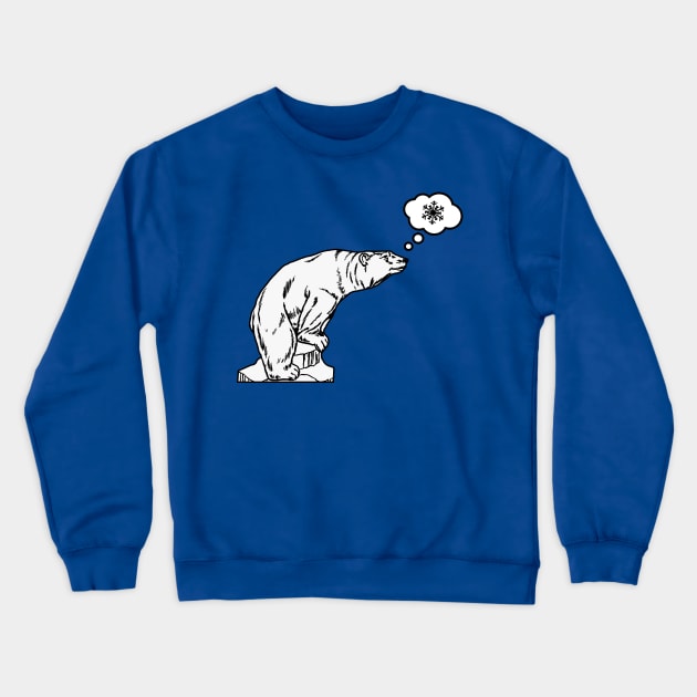 Polar bear misses the snow Crewneck Sweatshirt by Quentin1984